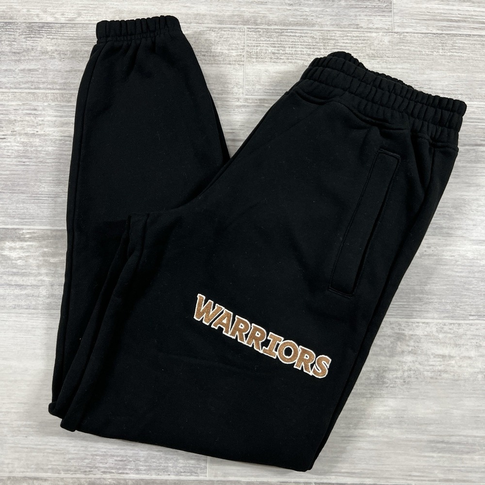 NEW ERA Golden State Warriors NBA Black Jogger‎ Pants Men's Medium Unisex NWOT
